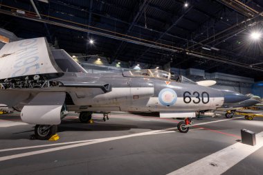 Yeovilton.Somerset.United Kingdom.October 23rd 2022.A Blackburn Buccaneer is on display a the Fleet Air Arm Museum in Somerset