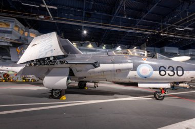 Yeovilton.Somerset.United Kingdom.October 23rd 2022.A Blackburn Buccaneer is on display a the Fleet Air Arm Museum in Somerset
