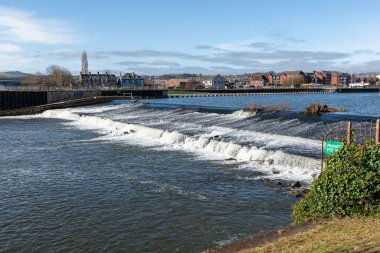 Trews weir in the river Exe in Exeter