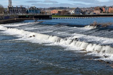 Trews weir in the river Exe in Exeter