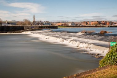 Trews weir on the river Exe in Exeter