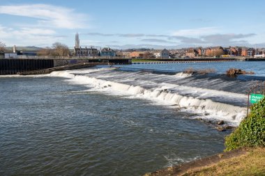Trews weir on the river Exe in Exeter
