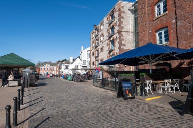 Exeter.Devon.United Kingdom.February 19th 2023.View of Exeter quay in Devon
