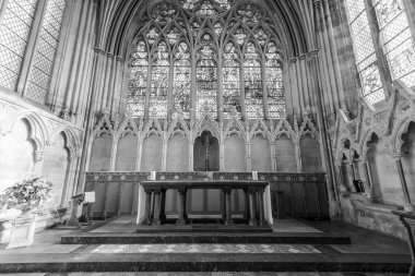 Exeter.Devon. Birleşik Krallık. 19 Şubat 2023. Exeter Katedrali 'nin içindeki Lady Chapel' in fotoğrafı.