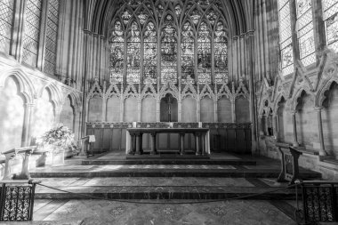 Exeter.Devon. Birleşik Krallık. 19 Şubat 2023. Exeter Katedrali 'nin içindeki Lady Chapel' in fotoğrafı.