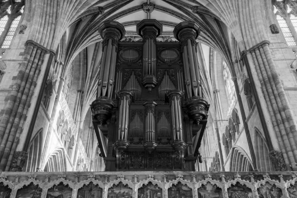 Exeter Devon United Kingdom February 2023 View Organ Exeter Cathedral — 图库照片