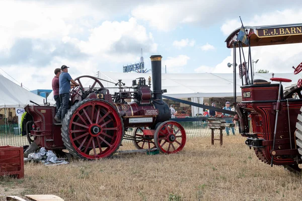 stock image Tarrant Hinton.Dorset.United Kingdom.August 25th 2022.A restored Marshall traction engine from 1901 called Hayden Princess is on show at the Great Dorset Steam Fair