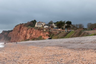 Devon 'daki Budleigh Salteron plajı