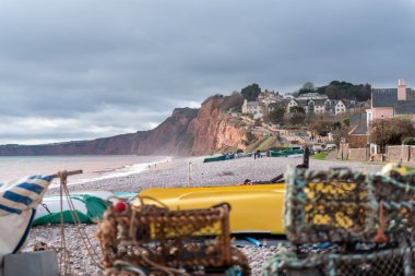 Devon 'daki Budleigh Salteron plajı