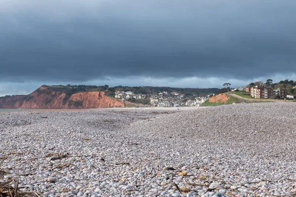 Spiaggia Budleigh Salterton Nel Devon — Foto Stock