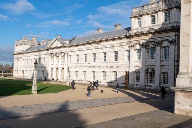 Greenwich. Londra. Birleşik Krallık. 1 Aralık 2022. Greenwich Kraliyet Donanma Koleji fotoğrafı.