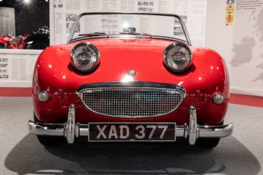 Sparkford. Somerset. Birleşik Krallık. 26 Mart 2023. Austin Healey Sprite, Somerset 'teki Haynes Motor Müzesi' nde sergileniyor.