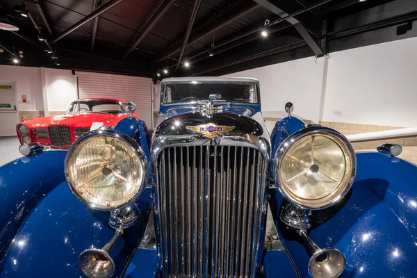 stock image Sparkford.Somerset.United Kingdom.March 26th 2023.A Lagonda LG45 drophead coupe from 1937 is on show at the Haynes Motor Museum in Somerset