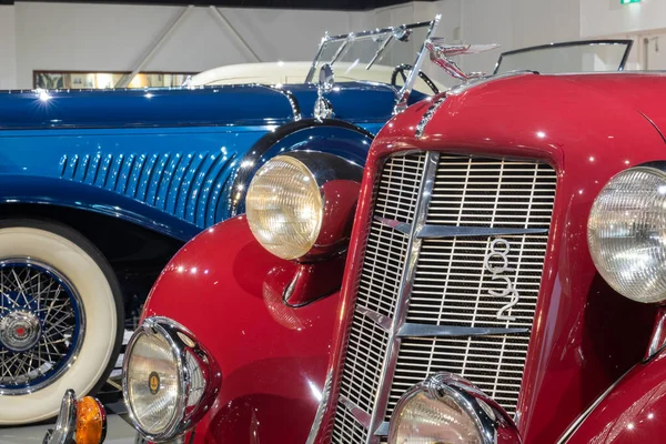 stock image Sparkford.Somerset.United Kingdom.March 26th 2023.An Auburn 852 supercharged boat tail speedster from 1936 is on show at the Haynes Motor Museum in Somerset