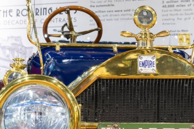 Sparkford. Somerset. 26 Mart 2023. 1913 'ten kalma bir İmparatorluk Modeli Haynes Motor Müzesi' nde sergileniyor.