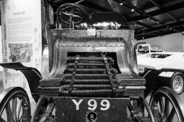 stock image Sparkford.Somerset.United Kingdom.March 26th 2023.A Daimler Wagonette from 1897 called Fiery Liz is on show at the Haynes Motor Museum in Somerset