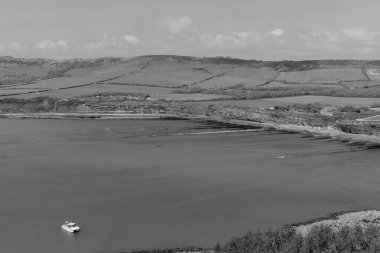 Dorset 'teki Kimmeridge Körfezi' nin manzara fotoğrafı.