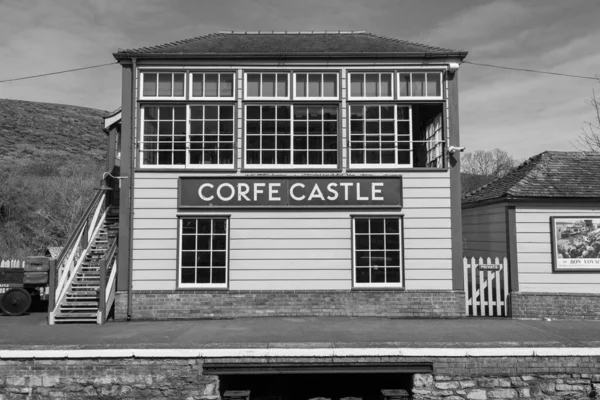Corfe Dorset United Kingdom April 2023 Foto Von Corfe Castle — Stockfoto