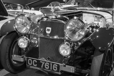 Sparkford. Somerset. Birleşik Krallık. 26 Mart 2023. 1934 'ten bir Alvis Speed 20 Somerset' teki Haynes Motor Müzesi 'nde sergileniyor.