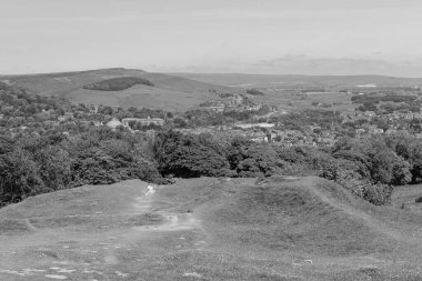 Buxton kasabasının tepesindeki Buxton Country Park 'tan görüntü