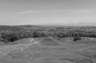 Buxton kasabasının tepesindeki Buxton Country Park 'tan görüntü
