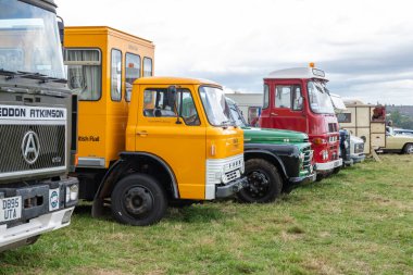 Low Ham.Somerset. Birleşik Krallık. 23 Temmuz 2023. Somerset buhar ve ülke fuarında klasik kamyonlar sergileniyor.