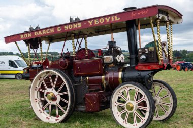 Low Ham.Somerset. Birleşik Krallık. 23 Temmuz 2023. Aveling ve Porter 'ın 1914' ten kalma Prenses Victoria adlı traktörü Somerset buhar ve kır gösterisinde sergileniyor.