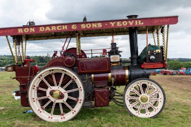 Low Ham.Somerset. Birleşik Krallık. 23 Temmuz 2023. Aveling ve Porter 'ın 1914' ten kalma Prenses Victoria adlı traktörü Somerset buhar ve kır gösterisinde sergileniyor.