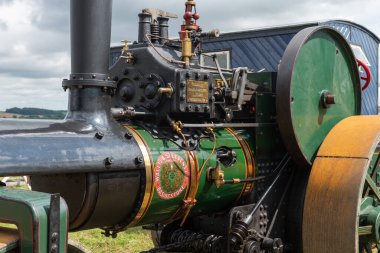 Low Ham.Somerset. Birleşik Krallık. 23 Temmuz 2023 Wallis ve Steevens 'ın 1925' ten kalma eski yol silindiri Old Ken, Somerset buhar ve kır gösterisinde sergileniyor.