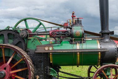 Low Ham.Somerset. Birleşik Krallık. 23 Temmuz 2023. Ruston Proctor. 1917 'den Queenie adında genel amaçlı çekici motor Somerset buhar ve ülke fuarında sergileniyor.