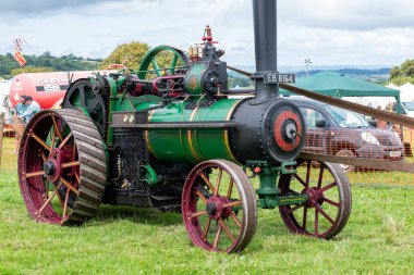 Low Ham.Somerset. Birleşik Krallık. 23 Temmuz 2023. Ruston Proctor. 1917 'den Queenie adında genel amaçlı çekici motor Somerset buhar ve ülke fuarında sergileniyor.