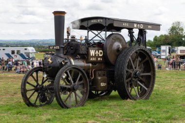 Low Ham.Somerset. Birleşik Krallık. 23 Temmuz 2023. Aveling ve Porter karayolu lokomotifi Clyde, Somerset buhar ve ülke fuarında sergileniyor.