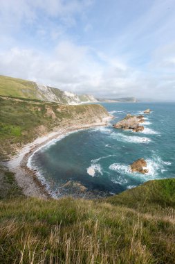 Dorset 'teki Mupe Körfezi' ndeki Mupe kayalarının görüntüsü