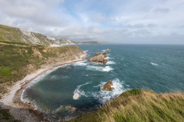 Dorset 'teki Mupe Körfezi' ndeki Mupe kayalarının görüntüsü