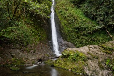 Long exposure of the White Lady waterfall on the river Lyd at Lyford Gorge in Devon