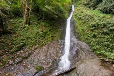 Long exposure of the White Lady waterfall on the river Lyd at Lyford Gorge in Devon