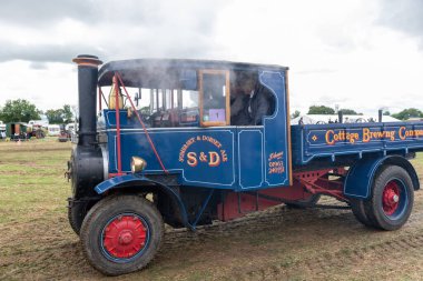 Low Ham.Somerset. Birleşik Krallık. 23 Temmuz 2023. 1930 Foden buhar vagonu Reliance, Somerset buhar ve ülke fuarında sergileniyor.