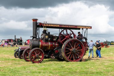 Low Ham.Somerset.Birleşik Krallık. 23 Temmuz 2023 'te Red Gauntlet adlı Burrell çekici motoru restore edildi.
