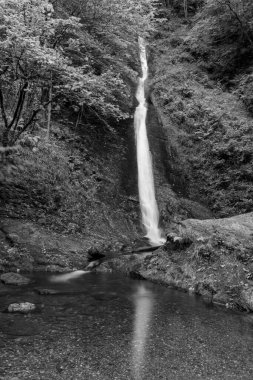 Long exposure of the White Lady waterfall on the river Lyd at Lyford Gorge in Devon