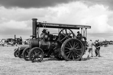 Low Ham.Somerset.Birleşik Krallık. 23 Temmuz 2023 'te Red Gauntlet adlı Burrell çekici motoru restore edildi.