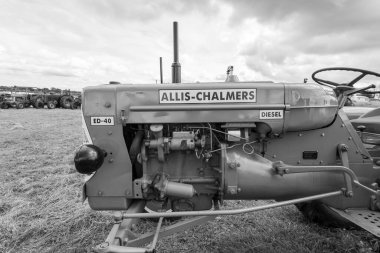 Low Ham.Somerset. Birleşik Krallık. 23 Temmuz 2023 'te restore edilen Allis Chalmers ED 40, Somerset buhar ve ülke fuarında sergileniyor.