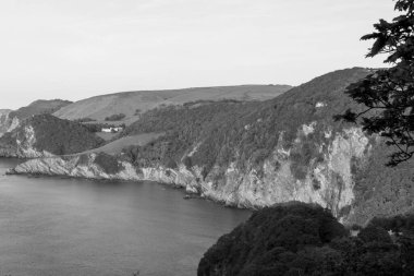 View from the South West Coastpath of the North Devon coastline at Woody Bay