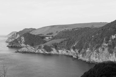 View from the South West Coastpath of the North Devon coastline at Woody Bay