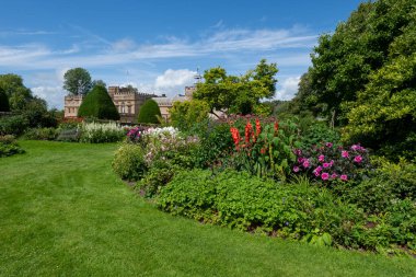 Chard.Dorset.Birleşik Krallık. 11 Ağustos 2023 Forde Abbey 'deki bahçeler çiçek açmış.