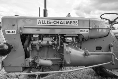 Low Ham.Somerset. Birleşik Krallık. 23 Temmuz 2023 'te restore edilen Allis Chalmers ED 40, Somerset buhar ve ülke fuarında sergileniyor.