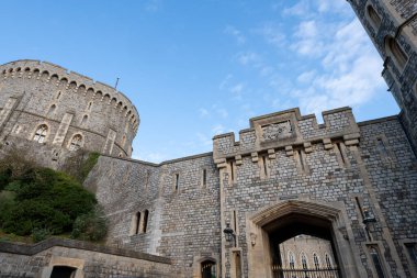 Windsor.Berkshire. Birleşik Krallık. 2 Aralık 2022. Windsor Kalesi 'ndeki Yuvarlak Kule' nin fotoğrafı.