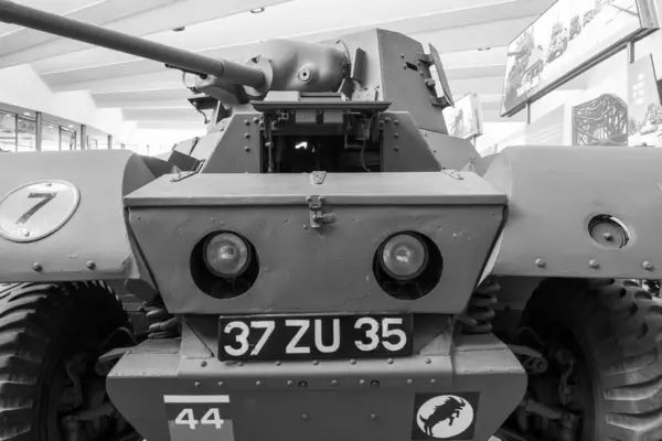 stock image Bovington.Dorset.United Kingdom.August 8th 2023.A Mark 2 Daimler armoured car is on show at the Tank Museum