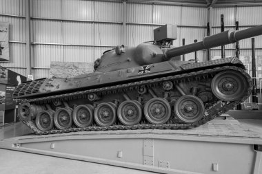 Bovington.Dorset.United Kingdom.August 8th 2023.A Leopard tank from the 1960s is on show at The Tank Museum in Dorset clipart