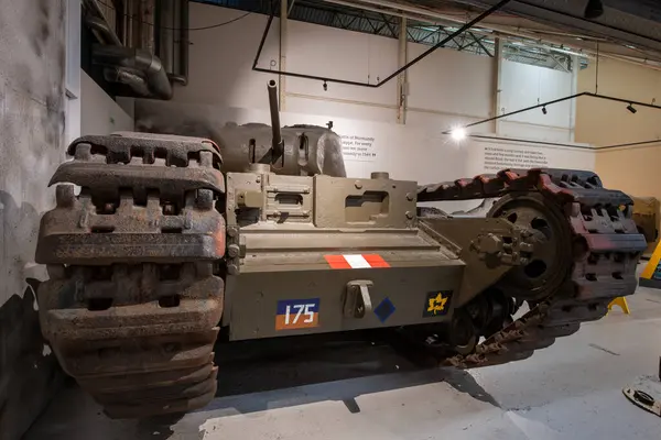 stock image Bovington.Dorset.United Kingdom.February 25th 2024.A Churchill 2 tank is on show  at the Tank Museum in Dorset