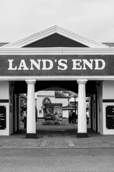 Stock image Lands End.Cornwall.United Kingdom.April 7th 2024.Photo of the entrance to the tourist centre at Lands End in Cornwall